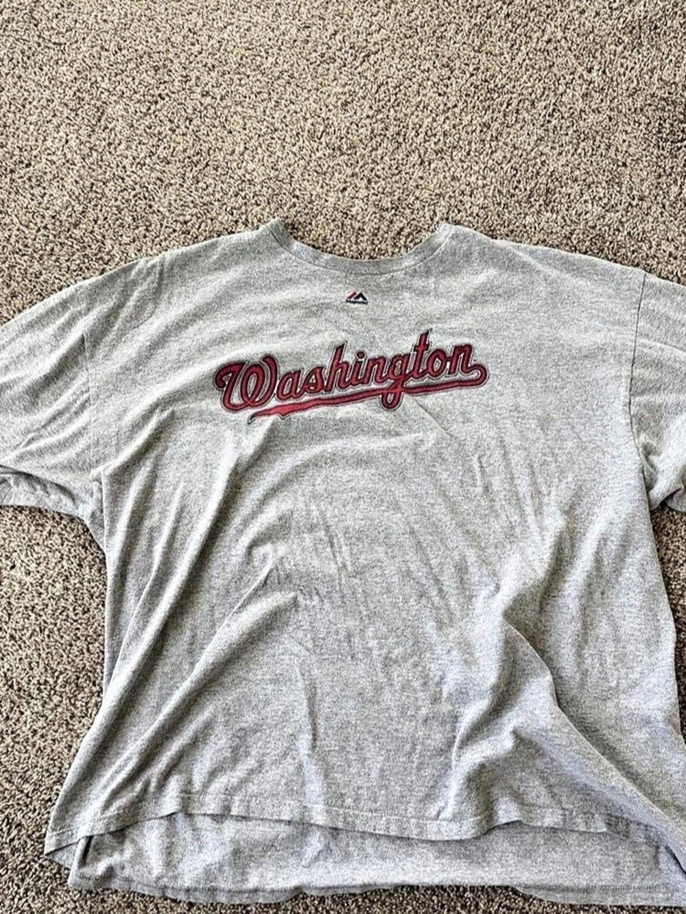 Majestic Washington Graphic Tee Gray Size 3XL